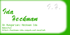 ida heckman business card